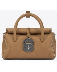 Zanellato - Baby Dotta Hammered Leather Top Handle Bag - Lyst