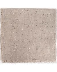 Ferragamo - Scarf With Shimmering Sequins - Lyst