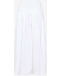 Lanvin - Basque A-Line Pleated Midi Skirt - Lyst