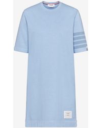 Thom Browne - Overdyed 4-Bar Mini T-Shirt Dress - Lyst