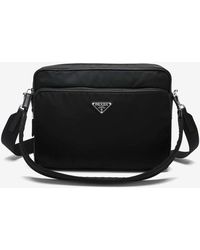 Prada - Triangle Logo Crossbody Bag - Lyst