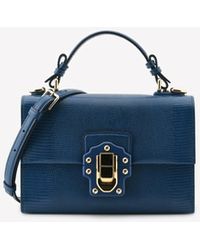 Dolce & Gabbana Calf Leather Maiolica Tile Bag in Blue - Lyst