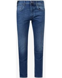 Incotex - Suede Logo Patch Slim Jeans - Lyst