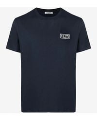 Valentino Vltn Logo Patch T-shirt - Blue
