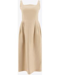 Sandbeige - Wool Midi Dress - Lyst