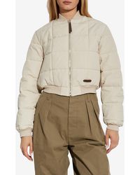 Moschino - Quilted Cropped Bomber Jacket - Lyst
