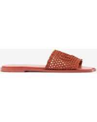 Chloé - Soleil Crochet-Effect Flat Sandals - Lyst