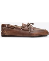 Miu Miu - Vintage Effect Leather Loafers - Lyst