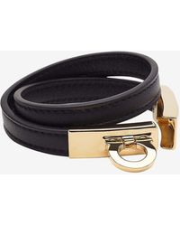 Ferragamo - Gancini Double-Twist Leather Bracelet - Lyst