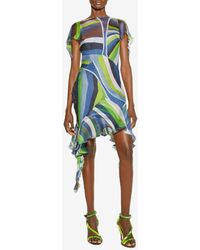 Emilio Pucci - Iride Print Asymmetric Mini Dress - Lyst