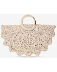 Chloé - Small Bracelet Paravent Crochet Knit Tote Bag - Lyst