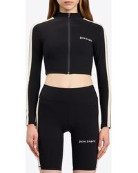 Palm Angels - Classic Logo Cropped Training Jacket - Lyst