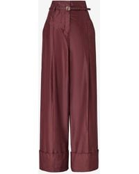 Fendi - Silk Tailored Pants - Lyst