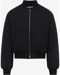 Jil Sander - Cropped Zip-Up Bomber Jacket - Lyst