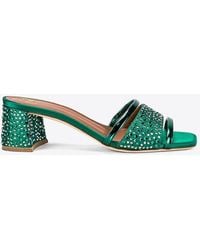 Malone Souliers - Rosa 45 Crystal Embellished Satin Mules - Lyst