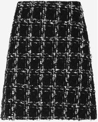 Giambattista Valli - A-Line Tweed Mini Skirt - Lyst