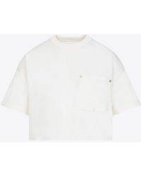 Bottega Veneta - Short-Sleeved Cropped T-Shirts - Lyst