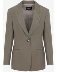 Giorgio Armani - Single-Breasted Buttoned Blazer - Lyst