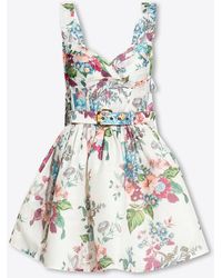 Zimmermann - Matchmaker Floral Print Mini Dress - Lyst