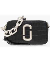 Marc Jacobs - The Snapshot Croc-Embossed Leather Camera Bag - Lyst