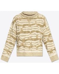 Bottega Veneta - Distorted Stripe Knitted Sweater - Lyst