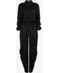 The Attico - Long-Sleeved Satin Overall - Lyst