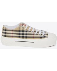 Burberry - Vintage Check Low-Top Sneakers - Lyst