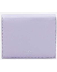 Ferragamo - Logo Stamp Compact Wallet - Lyst