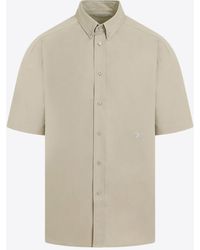 Burberry - Logo-Embroidered Button-Down Shirt - Lyst