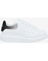 McQueen - Oversized Sneakers With Crystal Embellished Ombre Heel - Lyst