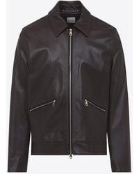 Paul Smith - Zipped Leather Jacket - Lyst