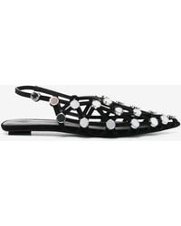 The Attico - Grid Slingback Sandals - Lyst