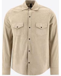 Tagliatore - Wayne Long-Sleeved Suede Overshirts - Lyst