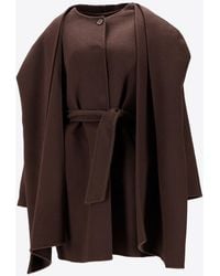 P.A.R.O.S.H. - Leak Wool Belted Coat - Lyst