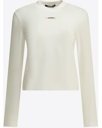 Jacquemus - Gros Grain Logo Long-Sleeved T-Shirt - Lyst