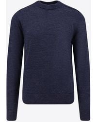 Maison Margiela - Wool Sweater With Elbow Patch - Lyst