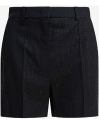 Max Mara - Siberia Pinstripe Tailored Mini Shorts - Lyst