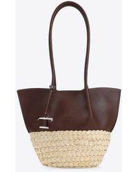 Tod's - Small Bux Leather And Raffia Tote Bag - Lyst