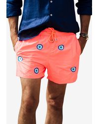 Les Canebiers - All-Over Mataki Embroidered Swim Shorts - Lyst