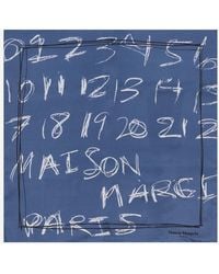 Maison Margiela - Scribbled Numerical Silk Scarf - Lyst