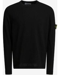 Stone Island - Compass Patch Crewneck Sweater - Lyst