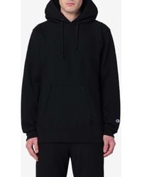 Champion - Logo Patch Hooded Sweatshirt - Lyst