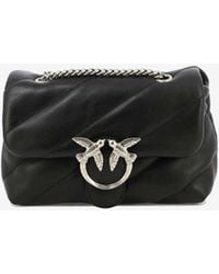 Pinko - Mini Love Puff Maxi Quilt Leather Crossbody Bag - Lyst