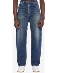 Saint Laurent - High-Rise Straight-Leg Jeans - Lyst