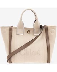 Chloé - Small Carry Canvas Tote Bag - Lyst
