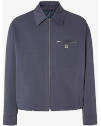 Fendi - Ff Logo Zip-Up Jacket - Lyst
