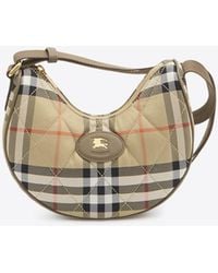 Burberry - Horsehoe Quilted Check Crossbody Bag - Lyst