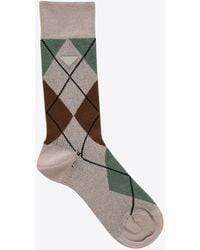 Prada - Argyle Pattern Cotton Socks - Lyst