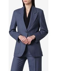 Victoria Beckham - Single-Breasted Wool-Blend Blazer - Lyst