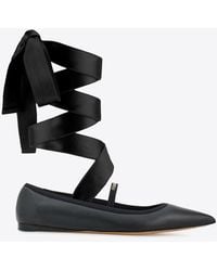 Ferragamo - Ballet Flat With Ankle Ribbon - Lyst